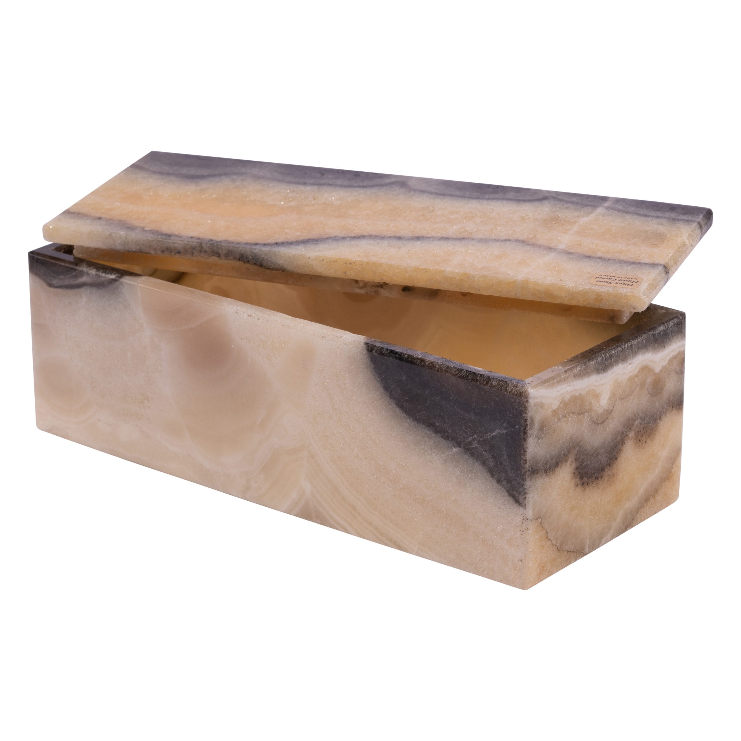 Zebra Onyx Stone Jewelry Box