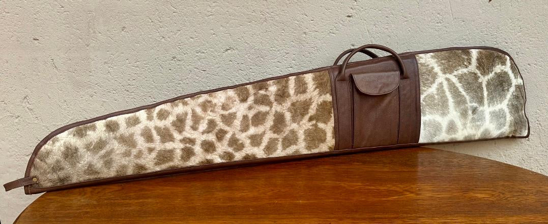 Giraffe Hide and Kudu leather gunbag