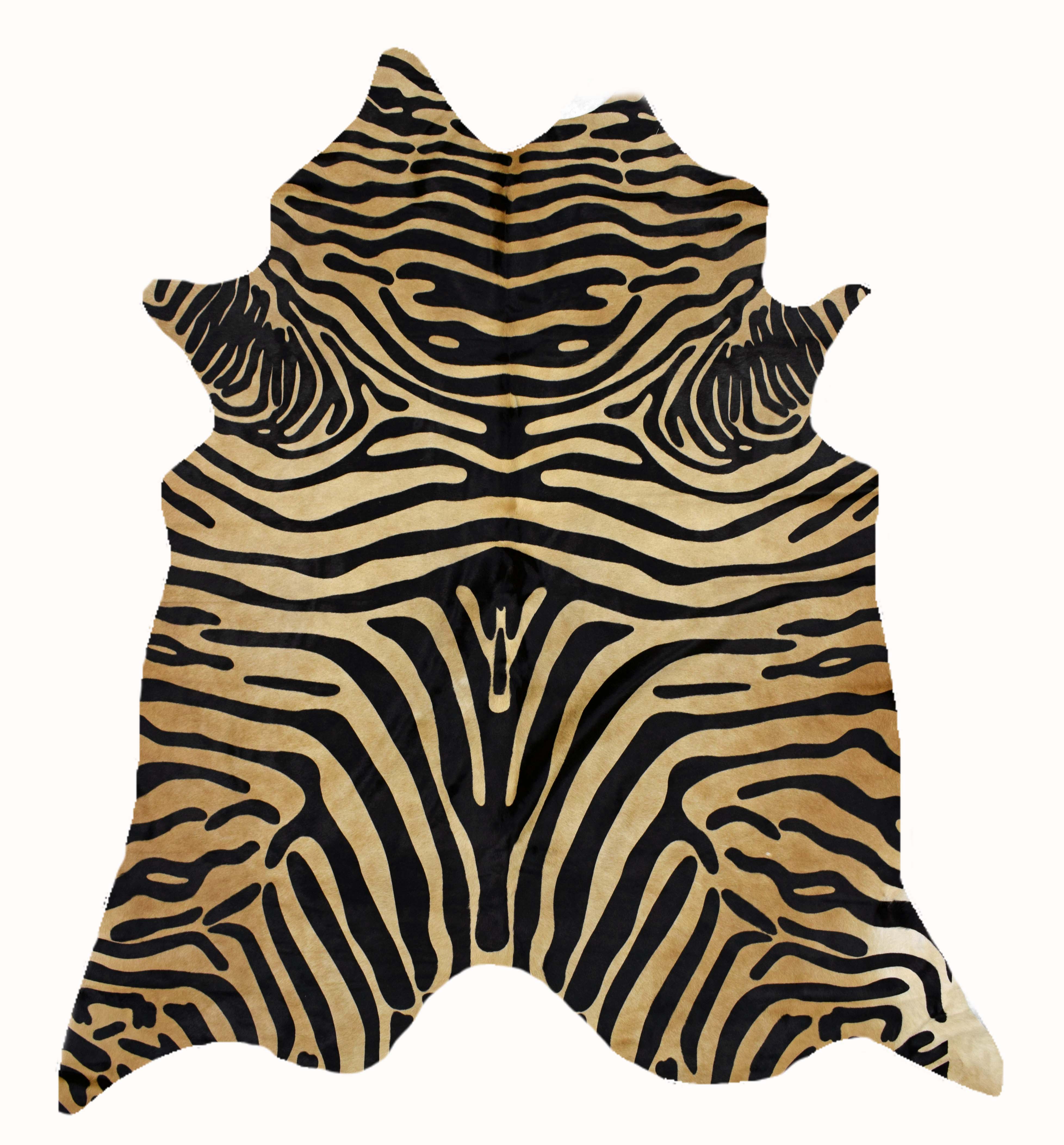 Upholstery Zebra Print Black on Tan