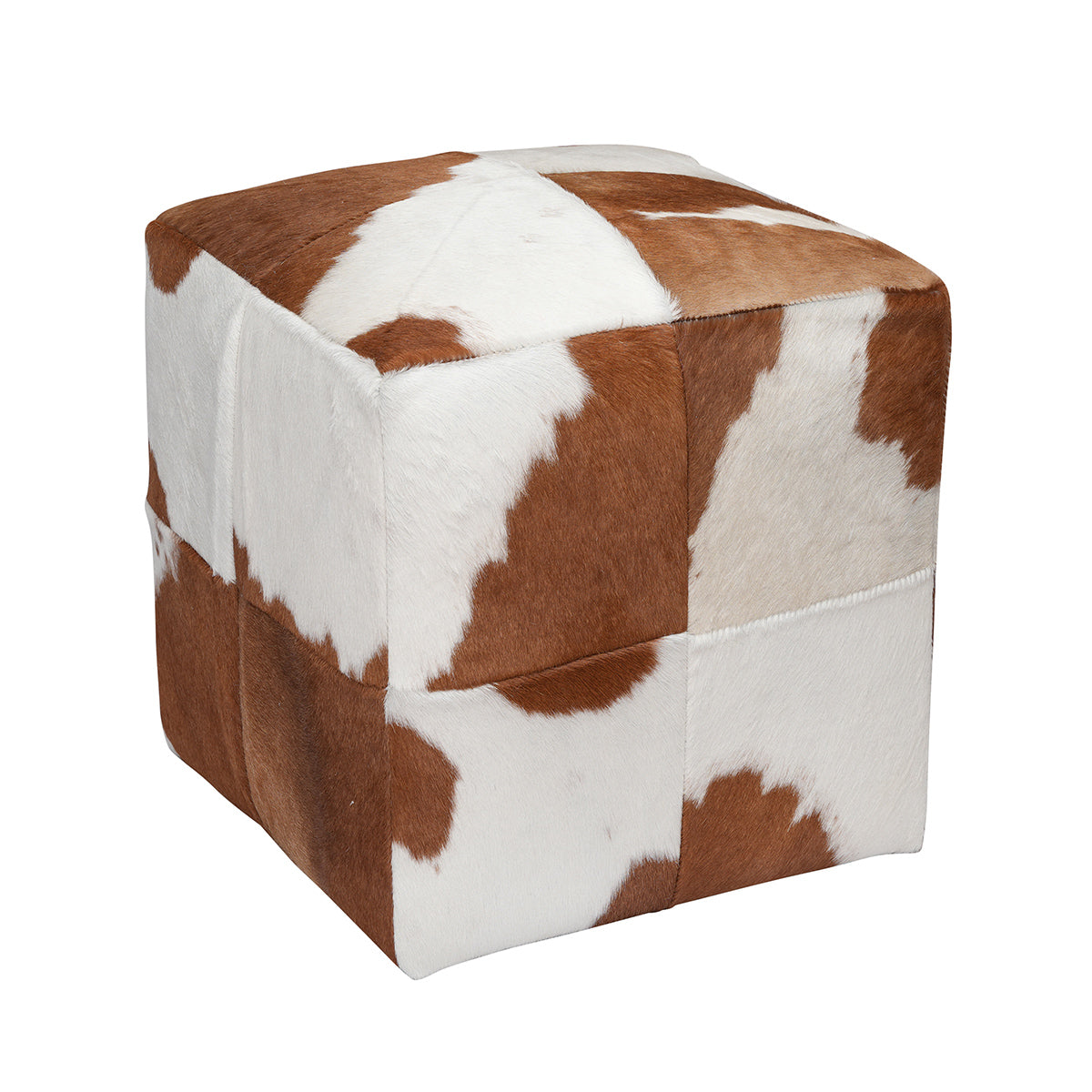 Natural Cowhide Poufs