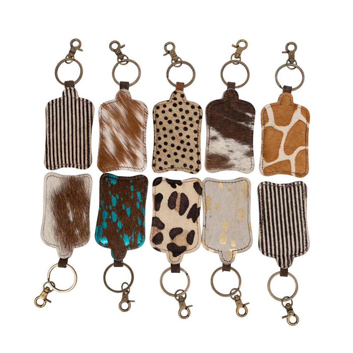 Keychains (fringe and cowtag)