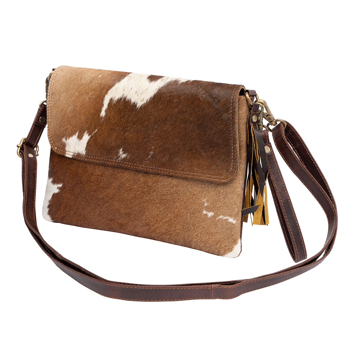 Cowhide Envelope Crossbody Purse