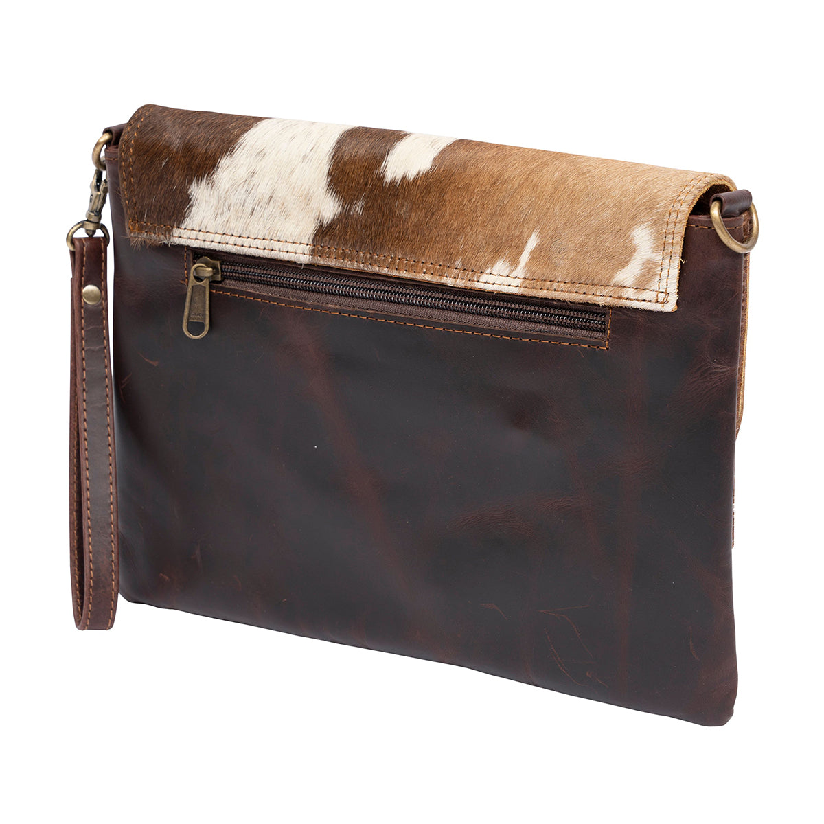 Cowhide Envelope Crossbody Purse