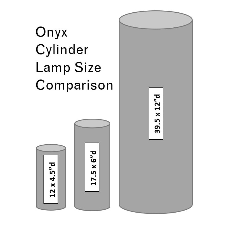 Onyx Cylinder Lamp Multi 39.5Hx12D
