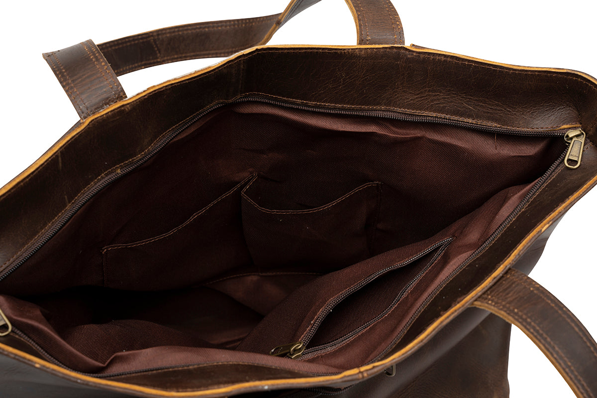 Cow Hide Leather Tote