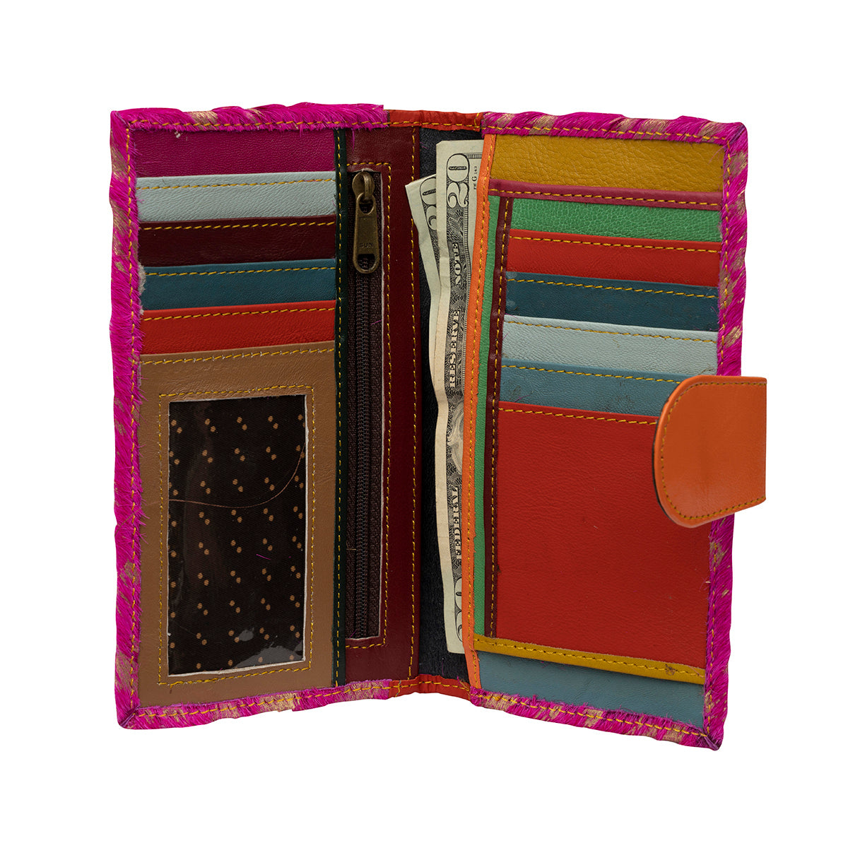 Bright colored checkbook wallet