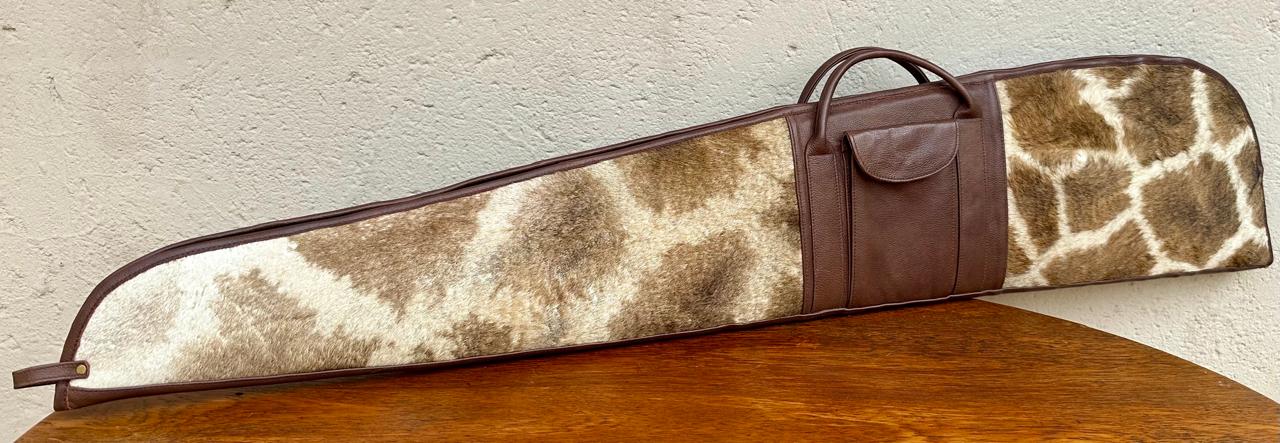 Giraffe Hide and Kudu leather gunbag