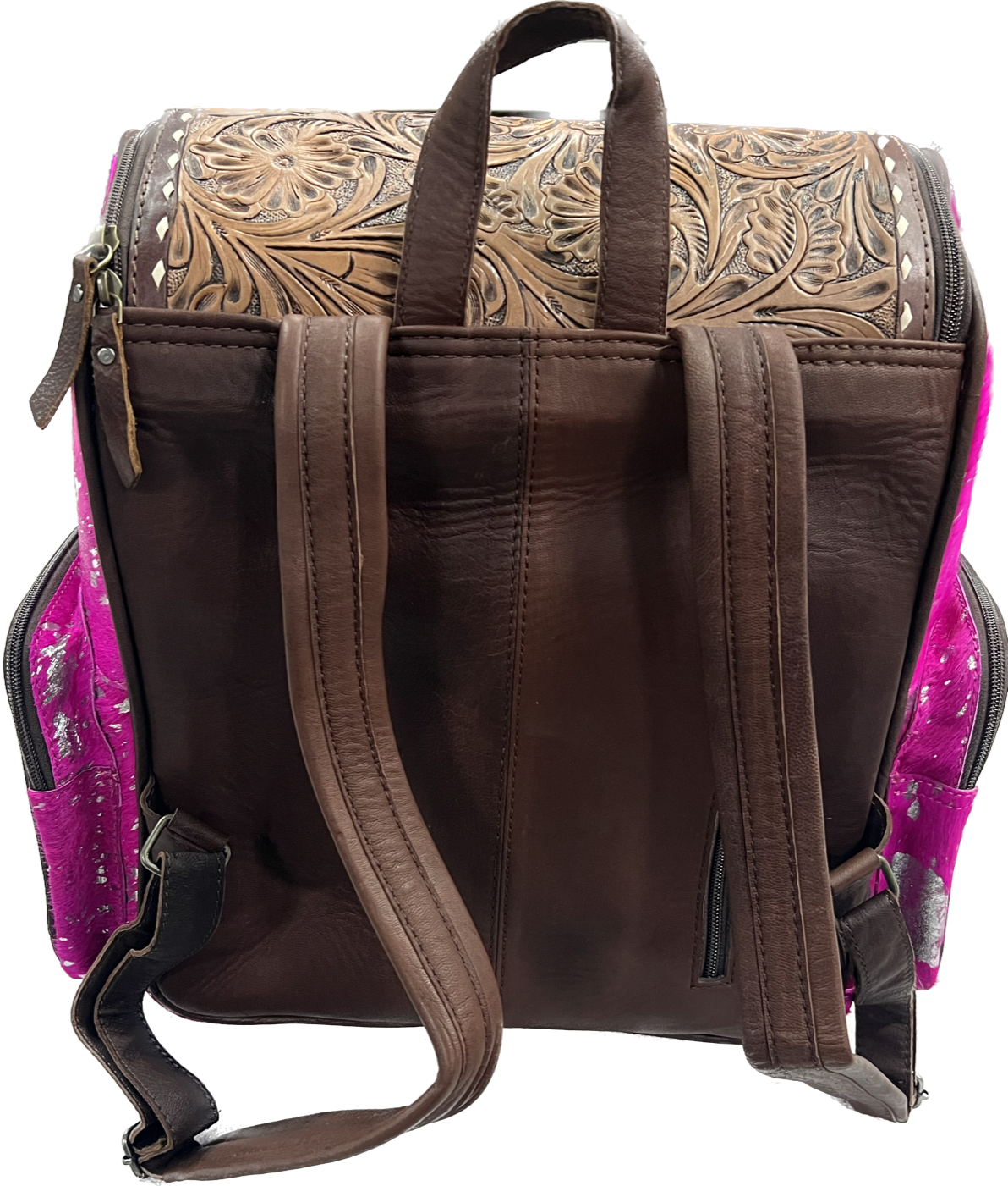 Dolly Backpack Pink & Silver acid wash