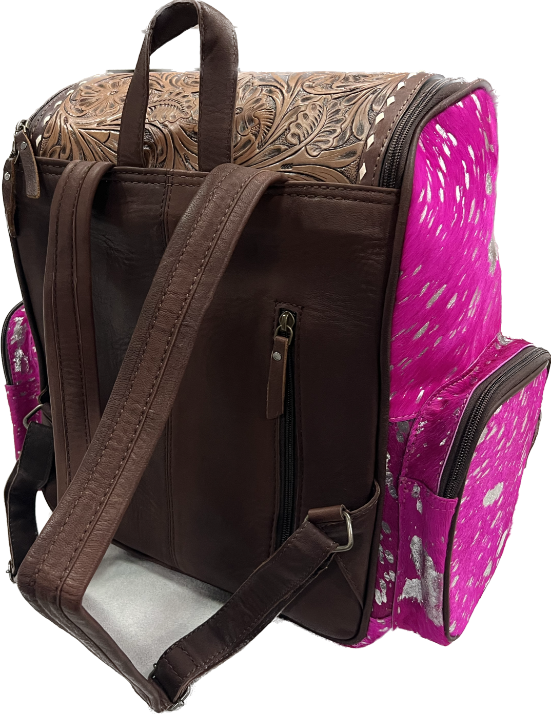 Dolly Backpack Pink & Silver acid wash