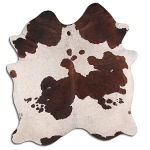 Brown & White Cloudy Cowhide